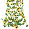 HUAESIN 4pcs 2.5m Guirlande Tournesol Artificiel Guirlandes Fleurs Artificielles Tombante Plante Fausse Suspendre Soie Fleur de Vigne Exterieur Interieur Suspendues Mariage Fête Jardin Panier Balcon