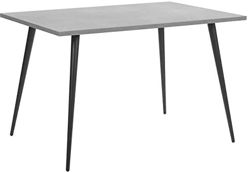 Esstisch Betonoptik grau Metallgestell schwarz 120 x 80 cm Modern Santiago