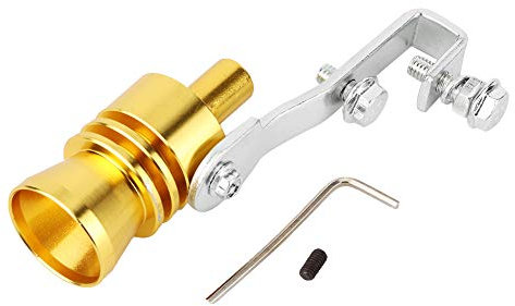 Silbato Turbo Silbato de turbina Tubo de Escape Altavoz Tubo de Escape Tubo de Escape BOV Simulador de válvula de soplado Escape de Sonido Turbo(Oro)