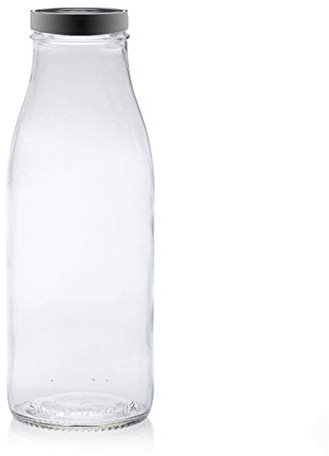 PEGANE Lot de 14 Bouteilles Fraîcheur en Verre, capacité 500 ML, 48mm,Capsules argentés stérilisables 48mm avec Flip incluses - IRIOS -