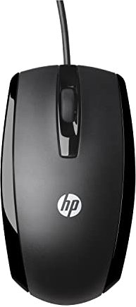 HP X500 USB-Maus mit Kabel für Windows-PC, Desktop, Laptop, Notebook, Mac, Computer und Chromebook, für Rechts- oder Linkshänder (E5E76AA#ABA), Schwarz