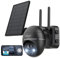 ieGeek 2K Wireless Solar Camera,360° Solar Security Camera Outdoor with 5200mAh Rechargeable Battery Powered,PTZ WiFi CCTV Camera Wireless Outdoor, Pan 355° Tilt 120,PIR Motion Detection