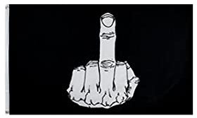 Stormflag Mittelfinger-Flagge, 90 x 150 cm, Polyester, 90 g, mit Messingösen und doppelt genäht