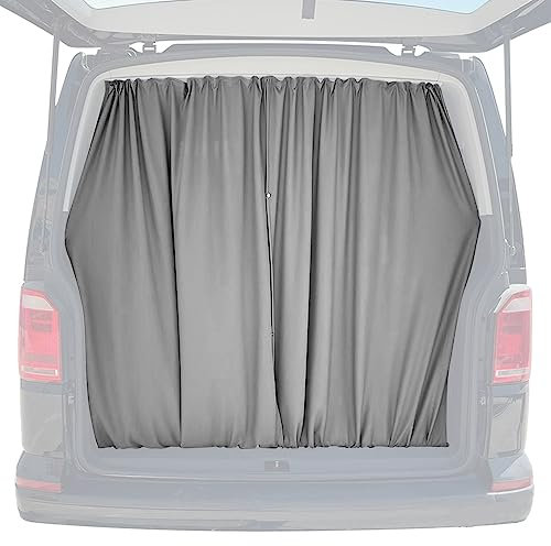 OMAC Heckklappe Gardinen Sonnenschutz Vorhänge kompatibel mit VW Caddy L1 L2 Grau 2tlg