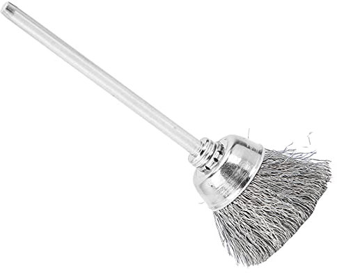 Nail Art Bits Cleaning Brush, Nail Drill Bit Cleaning Brush Practical Durable for Remove Burrs for Cleaning for Polishing(Silver copper wire brush)