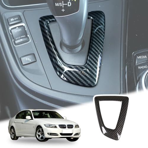 Auto-Schaltknauf-Rahmenabdeckungsverkleidung für BMW F20 F21 F22 F23 F30 F34 F35 F32 F33 F36, Schalthebelkonsole, kratzfeste Rahmenabdeckung, Innenschutz-Dekorationszubehör (Carbon-Faser-Muster)