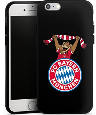 DeinDesign Silikon Hülle kompatibel mit Apple iPhone 6 Case schwarz Handyhülle FC Bayern München Bernie Offizielles Lizenzprodukt