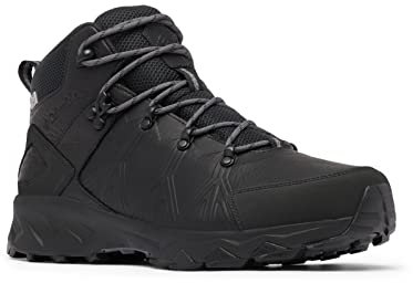 Columbia Peakfreak II Mid Outdry WP Leather wasserdichte Wanderstiefel für Herren, Schwarz (Black x Graphite), 45 EU