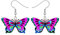 LONYOO Acrylic Insect Butterfly Earrings Dangle Drop Butterfly Jewellery for Women Girls Charms Spring Summer Gifts (Lilac)