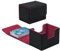Tolesum Card Deck Box for MTG, Gathering Kartenbox für 100+ Karten, PU Leder Starkes Magnetic Sammelkarten Box Kompatibel Magic Commander TCG Karten (Horizontal-Schwarz&Rot)