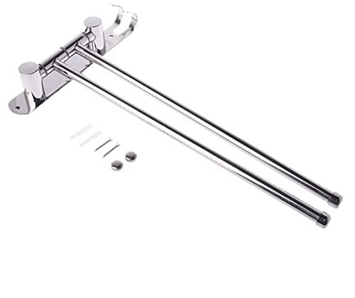 Handtuchhalter, Handtuchhalter, 2 schwenkbare Schwenkarme, Edelstahl, Wandmontage, Küche, Badezimmer, Schiene, Aufhänger, Regal, Gürtel, Handtuchhalter, Handtuchhalter Marriage