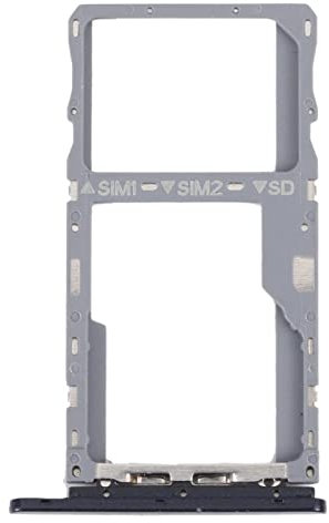 Kompatibel mit TCL 10 SE / T766H Wagen Tablett Unterkunft Adapter Slot Kartenhalter für SIM-Karte + Speicherfach Micro Sd (Schwarz)