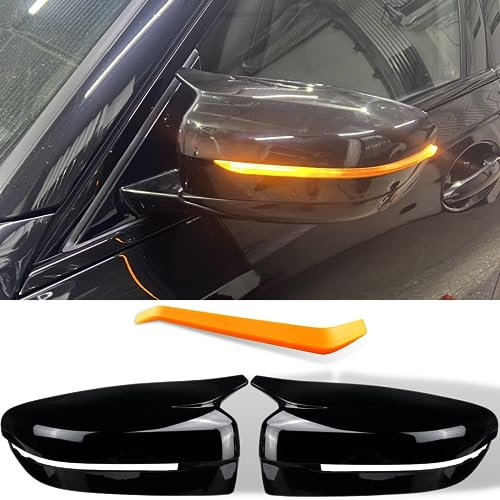 M Sport Spiegelkappen Kompatibel mit BMW 3er, 5er, 6er, 7er Passend für G30 G31 G38 G20 G21 G28 G32 G11 G12 G14 G15 Aussen Accessories Exterieur Tuning Zubehör - Nur Linkslenker (LHD) Modelle