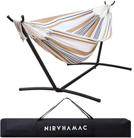 Hamac sur Pied | Confortable, Robuste & Élégant | Idéal Hamac Extérieur ou Hamac pour Intérieur | Hamac avec Support Inclus! | Hamac pour Une ou Deux Personne | supporte jusqu'à 200kg