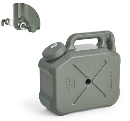 Naturehike Camping Wasserbehälter, 3,17/5,28 Gallonen Tragbarer Wasserbehälter mit Zapfen, Wassertank, Tragbarer Notfall-Wasserspeicher, Camp Wasserkrug für Camping, Wandern (Grün, 3,17 Gallonen)
