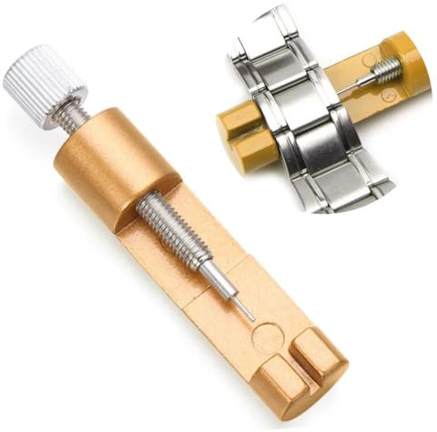Watch Link Removal Tool, Strap Adjustment & Link Removal, Opening Tool, Watch Sizing Kit, Case Opener, Watch Strap Link Pin Remover, Spring Bars, Watch Bracelet Adjustment (Gold)