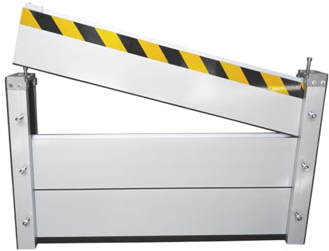 Mobile Hochwasserschutz Barriere Tür,Aluminiumlegierung Hochwasserschutz Barriere auf Türen,Hochwasserschutz Wasserabweiser für Garage/Basement/Haustür/Auffahrt (100×100CM)