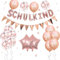 ALEGRE Einschulung Deko Luftballon Girlande Set,Deko Einschulung Junge Mädchen,ABC Zuckertüte Schultüte Jungen Dekoration, Schulanfang Deko,Luftballons Schulkind Rosegold, Schuleinführung Wimpelkette
