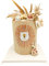 Windeltorte neutral beige I Neugeborenen Geschenk zur Baby Shower Party und Taufe I verpackt in Tortenbox mit Geschenkkarte