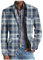 Sakko Blazer vintage à carreaux coupe ajustée élégante pour homme à rayures pour le printemps et l'automne Veste de costume pour les loisirs pour mariage et affaires, Noir-2, XL