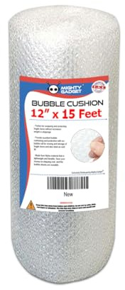 Small Bubble Cushioning Wrap for Moving & Shipping - 15 FT Bubble Packing Wrap for Extra Protection Packaging Boxes & Mailers - Clear Bubble Roll Moving Supplies, Perforated Every 12 IN