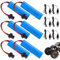 HIULLEN Batteria Agli ioni di Litio 3.7V 800 mAh 14500, 6PCS Ricaricabile 800mAh Batterie al Litio Lon, RC Batteria al litio con 2 caricatori USB SM-2P Plug per Auto RC Carri Passeggini Barche Robot