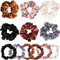 Xanewza 12 Stück Haargummis Seide Scrunchies Satin für Damen, Haargummi Weich Elastisch Silk Skrunschis Groß für Damen Frauen Mädchen, Pferdeschwanzhalter, Ohne Haarschäden(B)