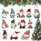 Holzanhänger Weihnachten,36 Stück Wichtel Weihnachtlicher Baumschmuck Set,Weihnachtsmann Christbaumschmuck Holz Anhänger,Multi-Muster Weihnachtsbaumschmuck Holz Anhänger Hängende Ornament