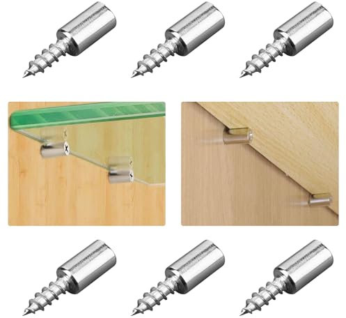 80 Stück Regalbodenträger Bodenträge Selbstschneidende Schraube,Rückwandverbinder,Einlegeboden Halter,Regalstifte mit Gummischutz,Regalträger für Möbel Schränke,Bücherregale,Kleiderschränke