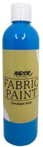 Nazca Colors Colori per Tessuti Azzurro 250ml Pittura Acrilici Permanenti per Stoffa e Pelle per Dipingere Vestiti, Magliette, Jeans, Borse, Scarpe in Tessuto e Cuoio