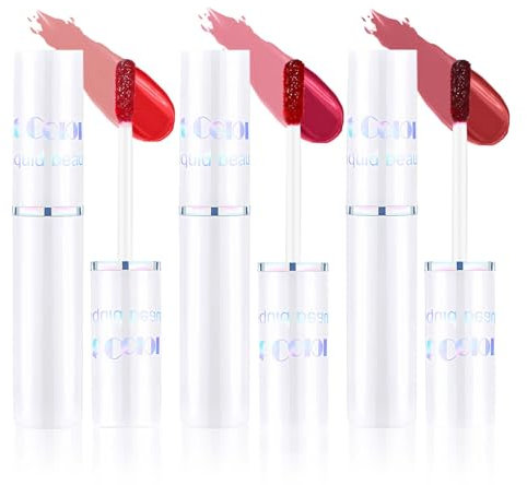 Prreal 3Pcs Peel Off Lip Stain, Long-lasting Tattoo Lip Liner Stain, Waterproof, Non-sticky and Transfer-proof Lip Liner Stain Peel Off, Super Pigmented Tattoo Lip Tint Stain (01+04+05)