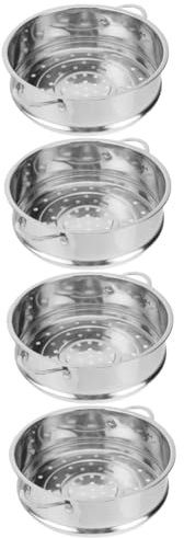 IMIKEYA 4 Piezas De Acero Inoxidable De Pescado Olla De Vapor Cocinas De Huevo Comida Sopa Olla De Vapor Cesta De Vapor Cocina Vapor Insertar Dim Sum Vaporera Bollos Vaporera