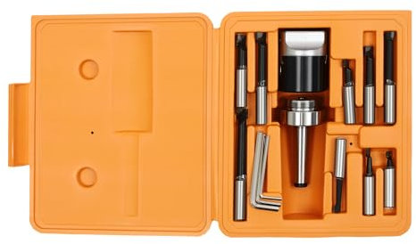 Lot de 9 têtes de forage, accessoires de fraiseuse, kit d'outils pour fraiseuses et perceuses, kit de forets à bois, pour perceuses et fraiseuses CNC