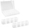 Tabanzhe Diamond Art Storage Box-28 Grids Clear Diamond Painting Storage Container with Compartments Bead Storage Organiser with Lid for Nail Jewelry Earring Seed Travel Snack
