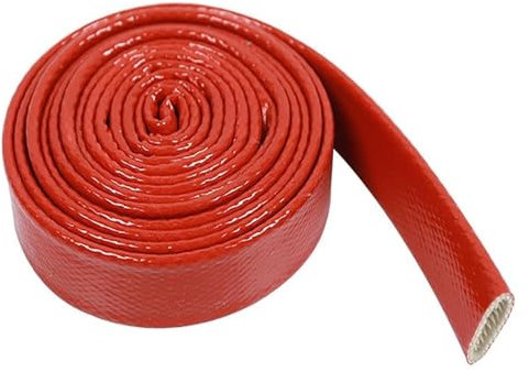 Gaine de protection thermique, gaine coupe-feu en fibre de verre enduite de silicone, gaine thermique express for la protection des câbles(13mm)