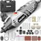 MASKO® Multifunktionswerkzeug Rotationswerkzeug 200W Variable Drehzahl 10.000-40.000 U/min mit flexibler Welle Schnellspann-Bohrfutter Transportkoffer 141teiligem Zubehör-Set Bohren Polieren Schleifen