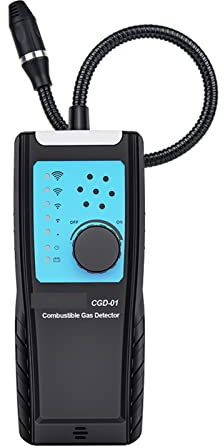 KONGMM Gasdetektor Gasmessgerät, LCD Gasanalysator Meter Automotive Brennbare Gas Sensor Detektor Luftqualitätsmonitor Gas Lecksucher mit Tonschockalarm für Haus Büro(CGD02 LCD)