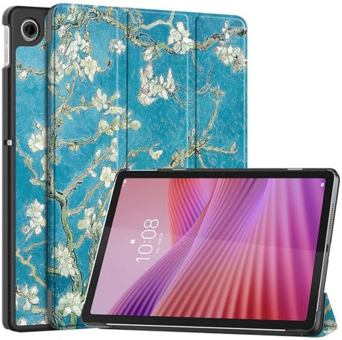SATURCASE Case for Lenovo Tab 10.1 2025 / Lenovo Tab K10 Gen 2 10.1 inch, Beautiful PU Leather Flip Foldable Folio Stand Slim Light Auto Wake Up/Sleep Protective Tablet Cover (KN-2)