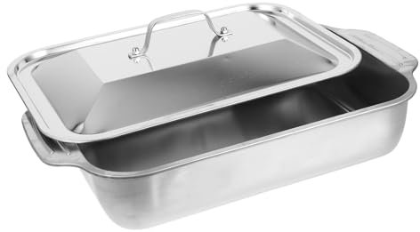 Alipis Rechteckige Edelstahl Bräter Mit Deckel Kochen Bräter Metalltablett Für Lebensmittel Edelstahl-serviertablett Fischtabletts