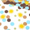 200 Stück Sonne Konfetti, Baby Dusche Konfettis, Sunny Dots Konfetti für Geburtstag Supplies Geschlecht Enthüllung Party Erste Reise um die Sonne