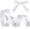Xinnun Hochzeit Schleifenband 9 m x 15 mm Mr & Mrs Deko Hochzeit Geschenkband Herz Dekoband Hochzeitsband für Hochzeitsdekoration Hochzeitseinladungen Brautsträuße Geschenk Verpackungen DIY(Silber)
