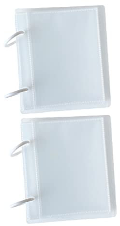 Ciieeo 2piezas Álbum Foto Gran Capacidad Colección Fotos Esmeriladas Transparente Hebilla Soporte Postal