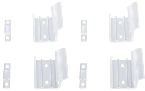 HELEVIA Loquet de Porte Coulissante à Miroir pour Camping-car, Serrure de Porte à Miroir Coulissante Transparente avec Matériau PVC Flexible Durable, pour Camping-cars et Véhicules de