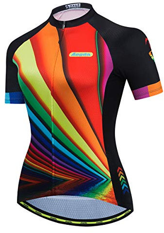Cycling Jersey Women Aogda Bike Shirts Team Fahrradjacke Biking Tights Bekleidung (012A, XXL)