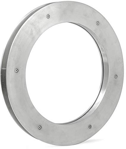 Deep Flange Nickel Premium Aluminum Premium Nautical Porthole Window with A Transparent Glass | Kitchen Home Decor Porthole Window | Nagina International (Brushed Nickel, 12 Inches)