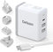 Delippo 65W USB C Charger PD & QC 3.0 USB 3 in 1 Travel Wall Charger Adapter Compatible For Nintendo,Google Pixel,Galaxy S9 S8 Note8,iPhone X 8 for MacBook Pro 13/15,for MacBook 12,for Dell,for HP