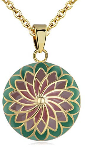 AEONSLOVE Collier Femme, Collier Bola Grossesse pour Maman Pendentif Sons Musique Chime Bal avec Coffret Cadeau pour Amoureux des Chats, Joujou de Bébé