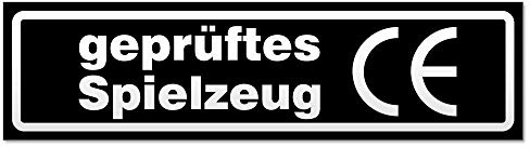 Kiwistar - Autoaufkleber - geprüftes Spielzeug invertiert - Hinweis Aufkleber Sticker für Auto, Kfz, Fahrrad, PKW, LKW
