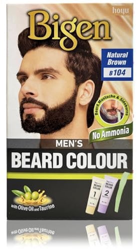 Bigen B104 Baardkleur für Herren - Dunkle Farben, Ammoniakfrei, Natürlich mit Aloe-Extrakt und Olivenöl, Braun