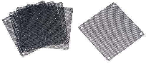 uxcell PC Dust Fan Screen with Screws for Cooling Dustproof Case Cover PVC 120mm 5pcs